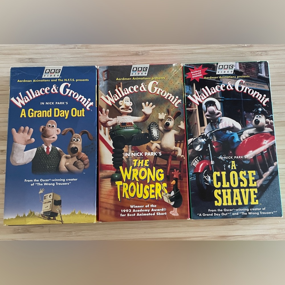 Wallace and Gromit 3 Movie Set VHS